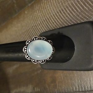 Light Blue Faux Chalcedony Ring
